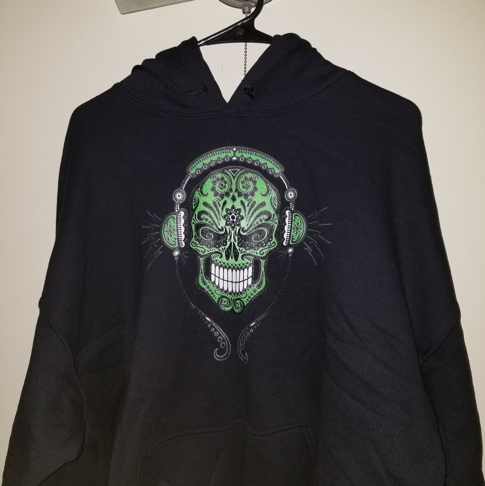 Skull hoodie xl Gildan New